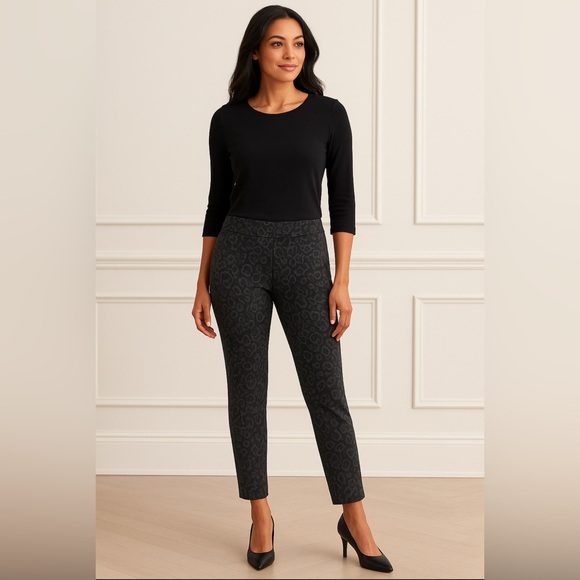 LISETTE Pants - LISETTE-L Montreal Black Gray Metallic Slimming Shapewear Pants- Size 6‎